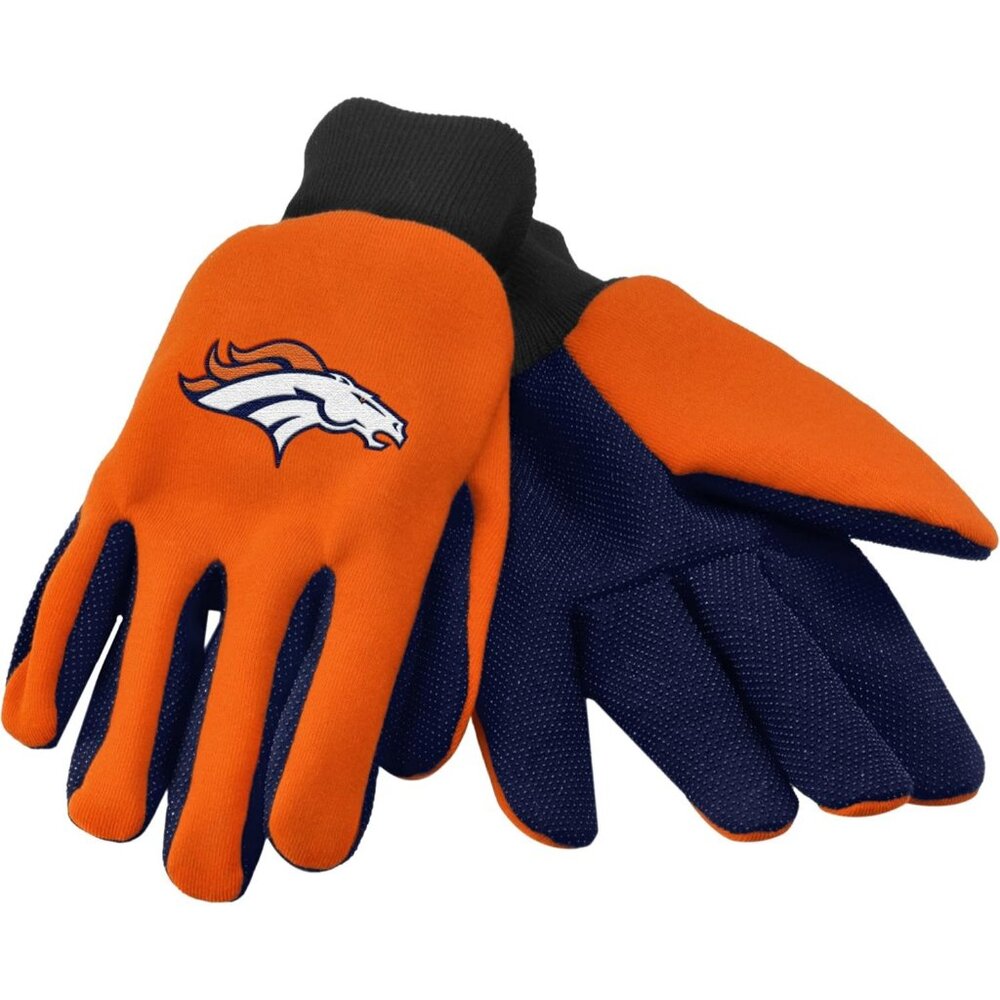 NFL Denver Broncos Colored Palm Utility Work Gloves by FOCO